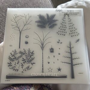 Close To My Heart Seasonal Trees Clear Stamp Set - White